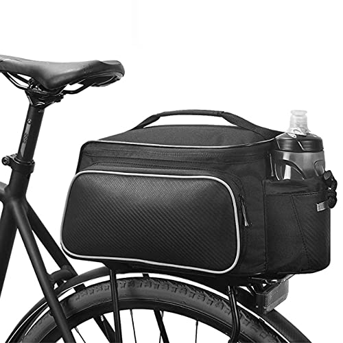 Sac arrière de vélo étanche 12L noir pour le cyclotourisme et le sport de plein air