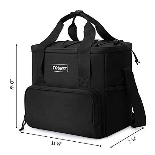Tourit Cooler Bag 24-Can Insulated Soft Cooler Lunch Coolers Portable Cooler Bag 14.6L For Picnic, Beach, Work, Trip, Daily, Black #TOP6