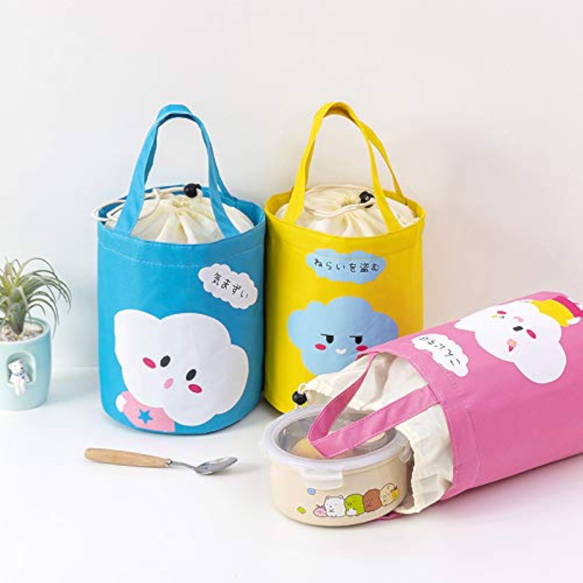 Cute Cloud Design Picnic Tote Bag, Insulated for Lunch