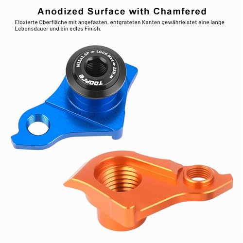 TerchPilet Universal Schaltauge Ersatz für SRAM UDH, CNC Aluminium Schaltauge mit Umkehrgewindeschrauben, kompatibel mit Road Gravel MTB E-MTB Rahmen entworfen für UDH, Schwarz