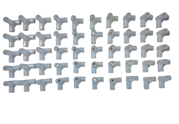 CHAAK Plastic 4 Pole PP Connector/Jointer, Inner Diameter 12.8 mm Folding Cloth Shoe Rack and Wardrobe (Pack of 50)-image-48