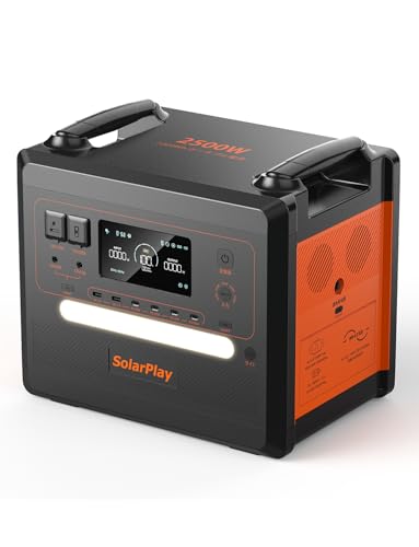 e*3様 SolarPlay ポータブル電源 2300Wh 14ポート Amazon.co.jp: SolarPlay ポータブル電源 2500 大容量 2300Wh