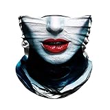 JOEYOUNG Motorcycle Skull Face Sun Mask Riding 3D Neck Gaiter Bandanas Headwear