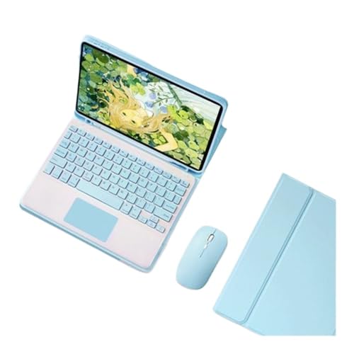 Étui Samsung Galaxy Tab A9 Plus avec clavier amovible et souris bleu ciel kuaijiexiaopu