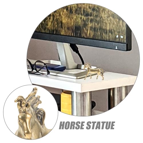 Figura de Caballo de Latón Feng Shui Decoración Hogar miniatura 5