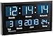 Produktbild Lunartec LED Uhr: LED-Funk-Tisch- und Wanduhr mit Datum und Temperatur, 412 Blaue LEDs (Digitale LED Wanduhr)