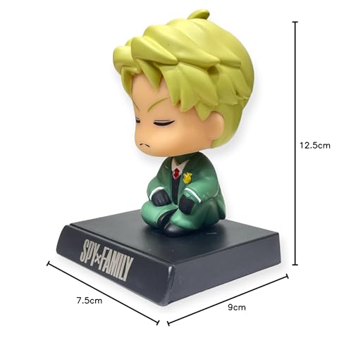 Image of AUGEN Super Hero Loid Forger Spy X Family Action Figure Limited Edition Bobblehead with Mobile Holder for Car Dashboard, Office Desk & Study Table (Pack of 1)