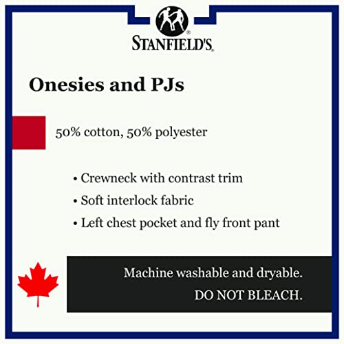 Stanfield's Men's Polo Pajamas, Long Sleeve Crew Neck4