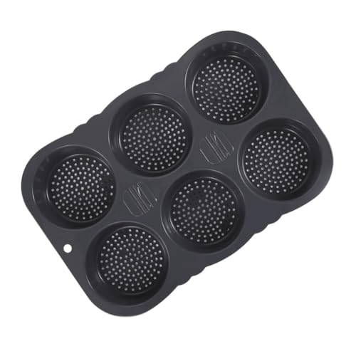 BRIGHTFUFU Easy Release Silicone Hamburger Bun Mold Cavity Loaf Pan Non Stick Baking Mold for Bread Making and Baking Tools