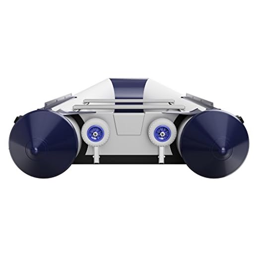 SUPROD Slipräder, Heckräder, Transporträder für Schlauchboot, mit EIN-Hand Bedienfunktion, HD200, Edelstahl V4A, grau/blau