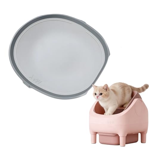 Portable Pet Pivot Litter Box Replacement padOpen-Top Automatic Litter Box Replacement Liner Easy to Replace and Use (Grey -C)