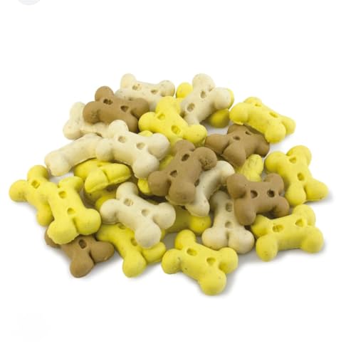 Dei NATURE Biscotti per Cani,Mini Ossicini alla vaniglia,CONFEZIONE SCORTA DA 3,2 KG, Qualita' Premium,Snack per Cani-Premio per cani