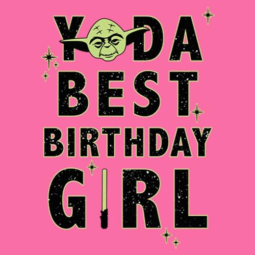 STAR WARS Girl's Yoda Best Birthday Girl T-Shirt2