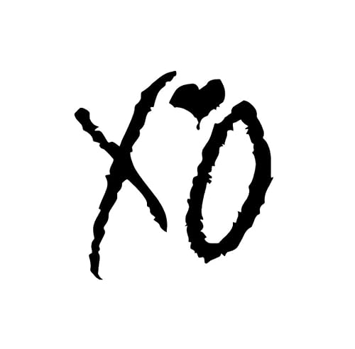 The X*O Love Decal 6" Tall 4.9" Wide Decal Sticker for Car, Truck, Computer, Laptop, Vehicle, Window, Outdoor/Indoor (Black)