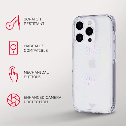 Coque iPhone 16 Pro Tech21 EvoSparkle transparente MagSafe antichoc protection fine