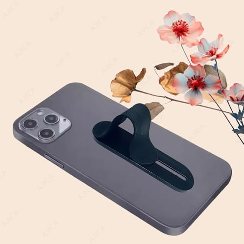 Image of U Shape Smart Finger Grip & Mobile Holder | Phone Holder for Hand & Mobile Back Holder Grip | Great for Selfie & Works as iPhone Stand & Android Phone (Black)