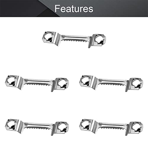 Image of MroMax 20PCS Sawtooth Picture Hangers Iron Picture Hangers 1.69 inch x 0.31 inch Double Hole Picture Frames Hangers for Hanging Clock Paintings Artwork Picture Frame Hook Photos Silver