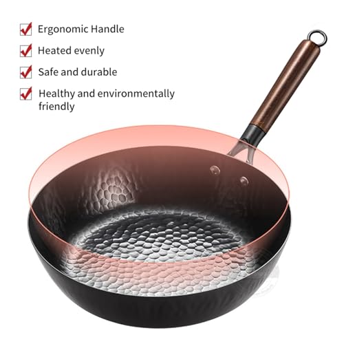 Wok de hierro sin recubrimiento con mango desmontable miniatura 4