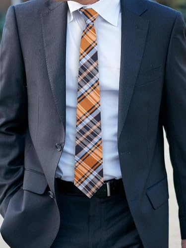 Image of Luckyvestir Striped Ties for Men Classic 3.15 inch Men's Tie Formal Neckties for Business Graduation Dinner Wedding