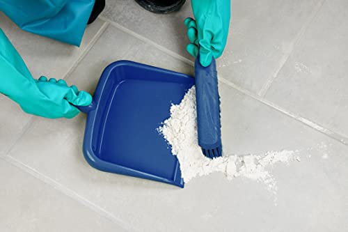 Image of SPARTA Large Handheld Dustpan with Hanging Hole, Heavy-Duty Plastic Dustpan with Wide Lip for Countertops and Surfaces, Plastic, 10 Inches, Blue, (Pack of 12)