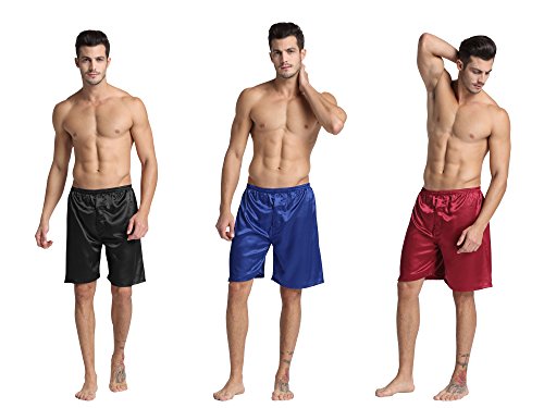 TONY & CANDICE Men's Satin Boxers Shorts Combo Pack Underwear2