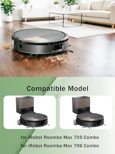 Image of 2 pcs Roller Mop Vacuum Replacement Parts for iRobot Roomba Max 705 Combo, Max 706 Combo and Max 700 Series