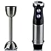 Ovente Immersion Electric Hand Blender with Brushed Stainless Steel Blades Easy Grip Handle, 500 Watt 6 Mix Speed Handheld Stick Blender for Smoothies Shakes Puree Baby Food and Soup, Black HS680B