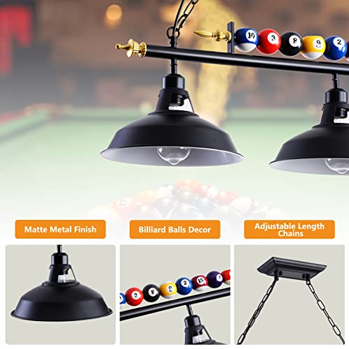 Mcacggo FM-3LPTL-B 3-Light Billiard Pool Table Lights Hanging Over Pool Table thumb #3