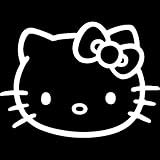 BocaDecals Hello Kitty Decal Sticker for Laptop Car Truck Auto & More (2 Pack) (White)