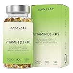Vitamin D3 K2 MK7 (99.9% All-Trans) with Extra Virgin Olive Oil - 180 Softgels D3 and K2 Vitamin Supplements