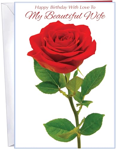 Chuck's Card-O-Rama - Wife Birthday Card - Large Card Opens to 10