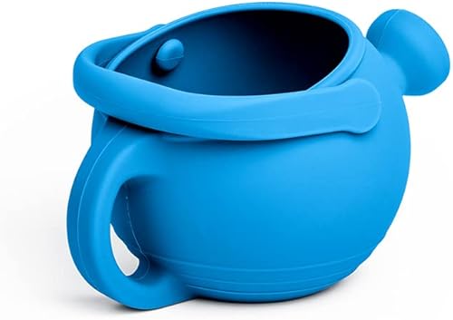 Miniatura 5 de Bigjigs Toys Regadera para niños, 100% silicona, color azul océano, resistente a la temperatura y a las manchas, mango de fácil agarre, juguetes de