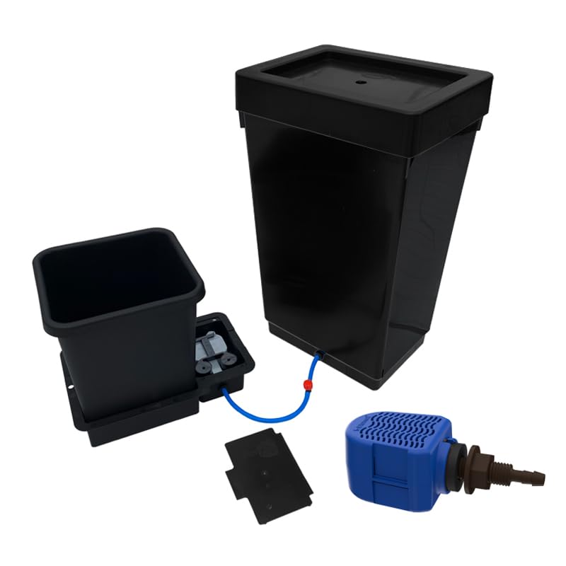 AutoPot 1Pot Fusion Set sistema di irrigazione, vaso da 15 litri, serbatoio da 47 litri, con filtro dell'acqua Blumat e connettore alto Blumat