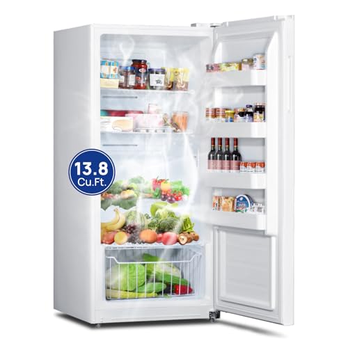 Smad 13.8 Cu.ft Upright Freezer Frost Free, Convertible Freezer Refrigerator with Drawer and...