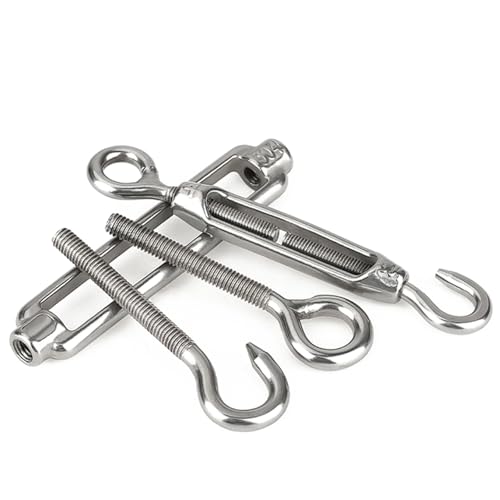 Turnbuckle de acero inoxidable 304 tipo O C, paquete de 2, tensor para cable de acero M6 (tipo O C) miniatura 6