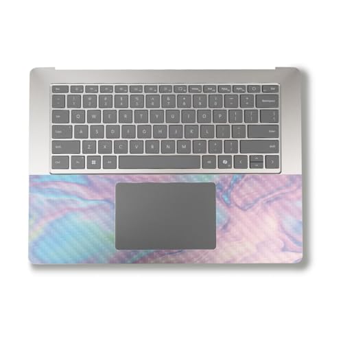 Image of Carbon Fiber Laptop Skin Compatible with Alienware M18 R2 (2024) - Pastel Wave - Premium 3M Vinyl Protective Wrap Decal Cover - Easy to Apply | Crafted in The USA by MightySkins