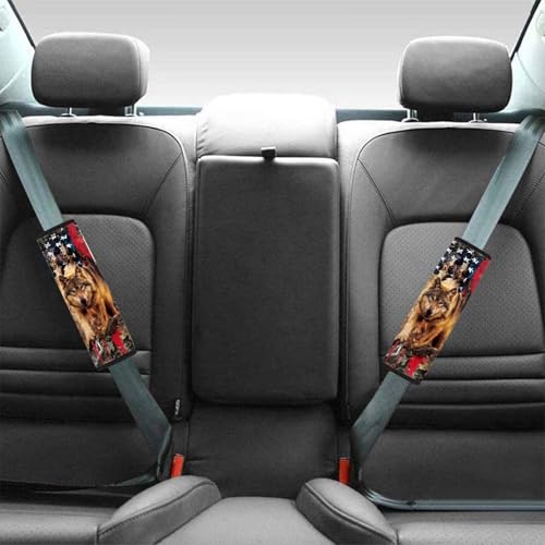 Image of AFPANQZ Wolf Branch Car Seat Belt Pads Covers Harness Vehicle for Adults Kids 1 Pair /Set Safety Seatbelt Cushion Pads Kit Shoulder Straps Pads for Bags