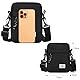 Umhängetasche Herren Schultertasche Crossbody Herrentasche Handytasche Herrenhandtasche Kleine Umhängen Tasche Shulder Bag Messenger für Freizeit Urlaub Ausflug (Schwarz Herrentasche Shoulder Bag)