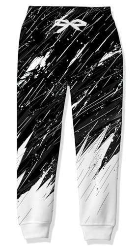 uideazone 6-13T Boys Pants Funny 3D Graphic Sweatpants Little Boys Jogger Pants for Sport Gym Casual