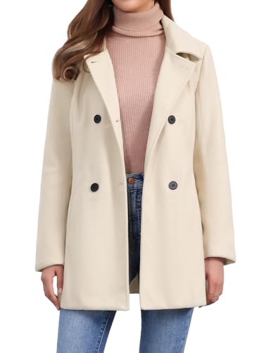 Amazon.com: Seta T Women's Long Sleeves Peacoat Double Breasted