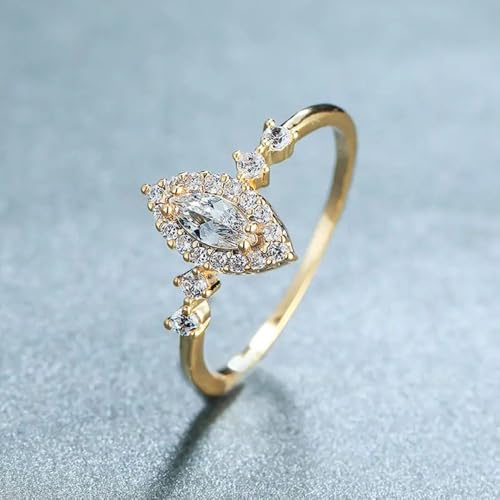 925 Sterling Silver Shining Colored diamond ring in the shape of a water drop Wedding ring Engagement ring CZ ring Emerald cut rings Diamond Rings Women jewelry rings statement4