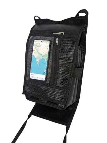 Image of Universal Tank Cover with Mobile Pouch | Waterproof Fuel Tank Cover Suitable for All Motorcycles (Splendor, Shine, Sp 125, Pulsar, HF Deluxe, Glamour, Passion Pro, TVS Raider, CT100, Platina) | Black