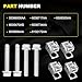 4 Sets Exhaust Manifold Flange Bolts & Nuts 03442 Hardware Kit Compatible with Jeep Wrangler, Dodge Durango Dakota, Ram 1500, Replace# 55366000AA 6036717AA