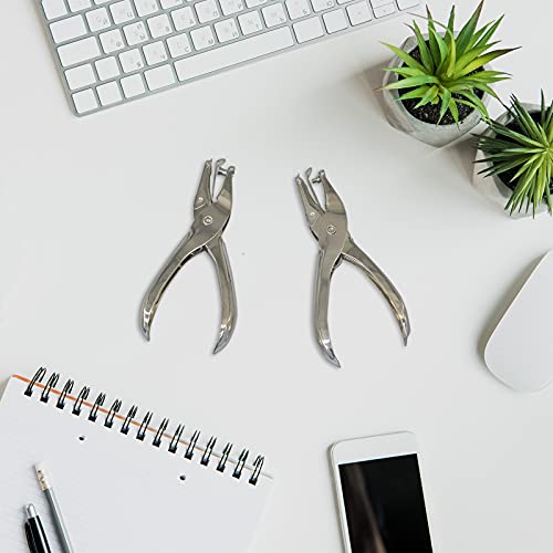 1/4 and 1/8 Inch Small Single Hole Punch, 2 Pack Handheld Circle Shaped Hole Puncher with 8 Sheet Capacity for DIY Craft Paper, Tag & Ticket, Perfect for Home, Office, Back to School Supplies - Image 6