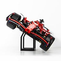 Brickify Display Stand Compatible with LEGO Technic Ferrari F1 42207 – Premium Shelf Stand for Formula 1 Race Car Models – Angled Display Mount for Collectors – Car Model Not Included