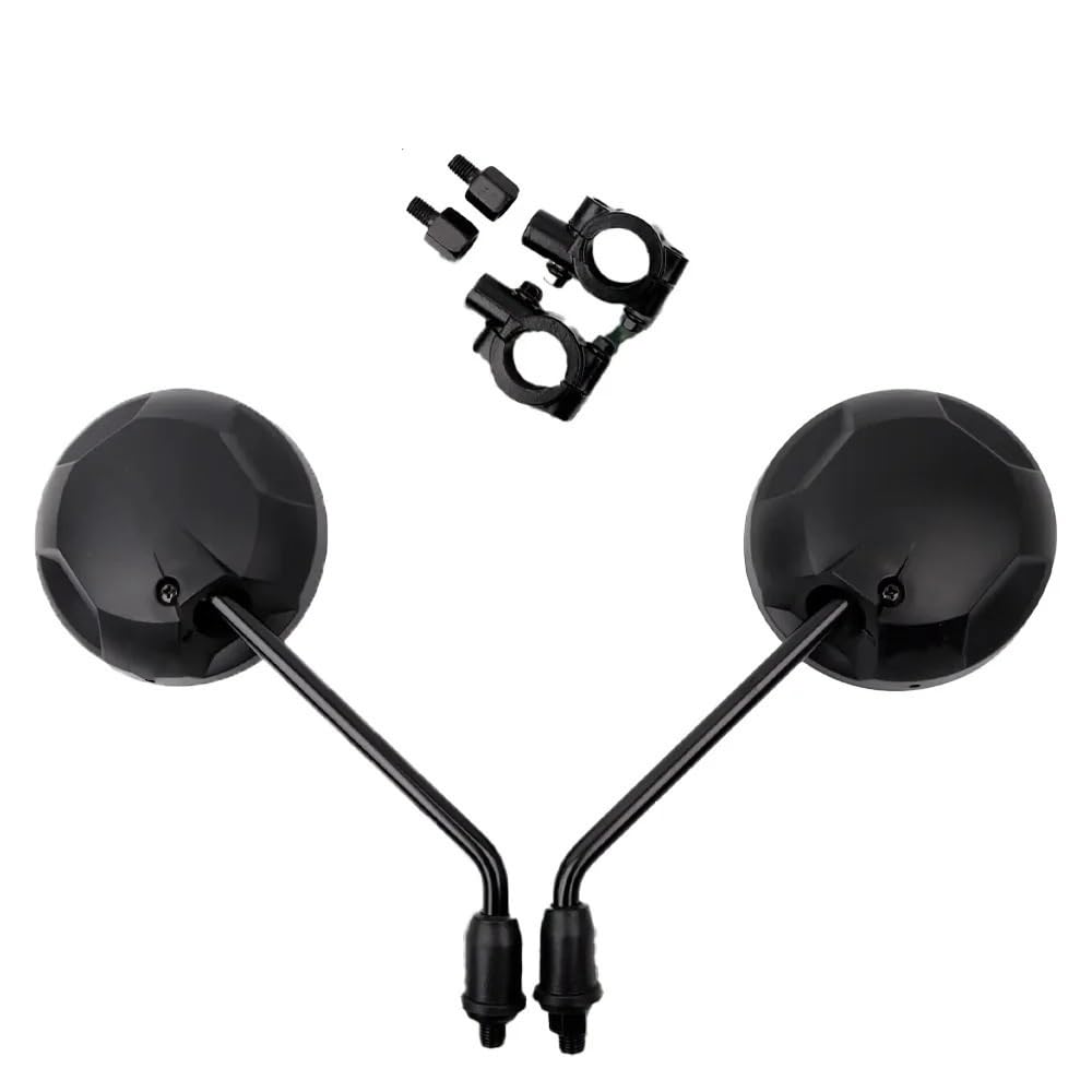 Motocyklowe Lusterka Wsteczne Moto Lusterko końców Pasuje Do MSX125 Grom Do Uniwersalnych Lusterek Wstecznych Pasuje Do CMX 300 Rebel X War 10mm(Black)