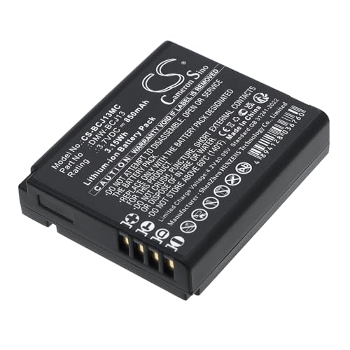 Tecnologia: Li-ion CS-BCJ13MC Batteria 850mAh compatibile con [Leica] D-LUX5, D-LUX5E, D-LUX6, V-LUX 2, V-LUX 3, per [Panasonic] Lumix DMC-LX5, Lumix DMC-LX5GK, DMC-LX5K, DMC-LX5W, DMC-LX7, DMC-LX7 10.1, DMC-LX7GK, DMC