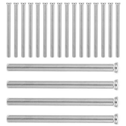 NAMOARLY 20 Juegos de Tornillos de Separación de Acero Inoxidable M4*6 * 80 para Montaje de Marcos de Fotos y Espejos de Vidrio, Soporte Metálico Resistente para Colgar en Pared, Herrajes