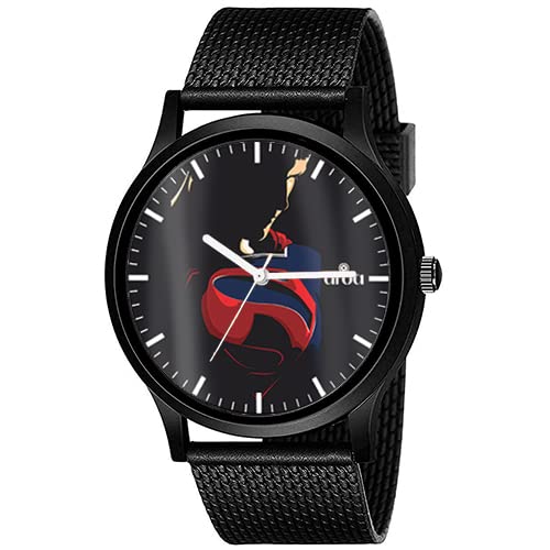 AROA Watch New Watch for Superman Dark Theme Men Black Metal Type Rubber Analog Watch Black Dial for Men Stylish Watch for Boys (B0BZQBTP5P) Amazon Price History, Amazon Price Tracker