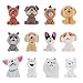 Cobee Hundefiguren Spielset - 12 Stück Realistische Mini-Welpenfiguren, handbemaltes Miniatur-Tierspielzeug-Set für Kuchendekoration, Geburtstagsgeschenk, Partygeschenk